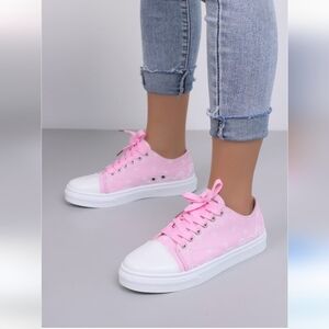 Graphic Pattern lace-up Canvas Shoes